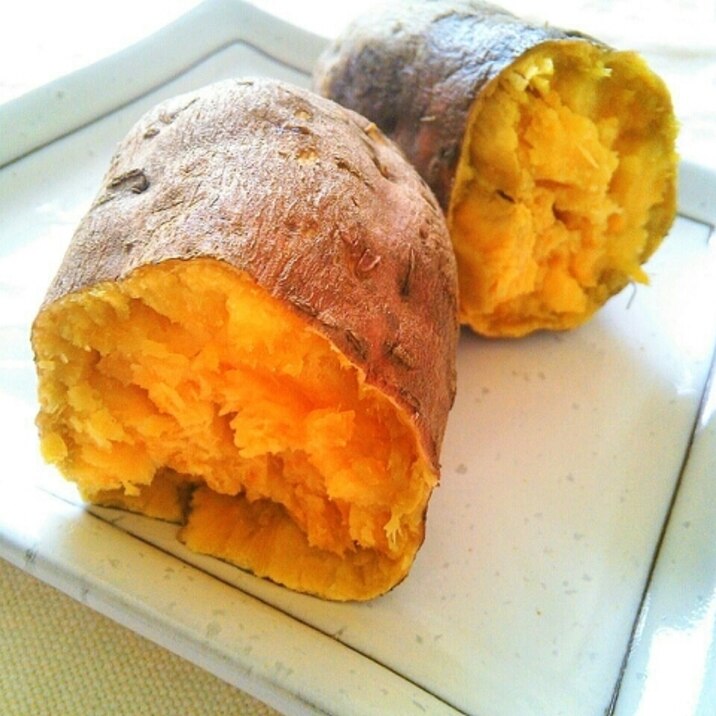 レンジで簡単!蒸しさつまいも♡